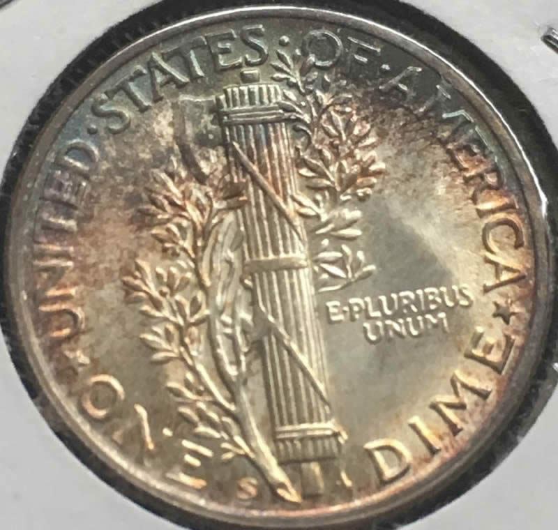 1945-S-Mercury-Dime--Toned